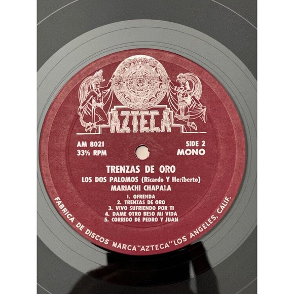 Trenzas De Oro Los Dos Palomos LP Shrink Azteca Records AM 8021 MONO VG+ - Picture 6 of 6